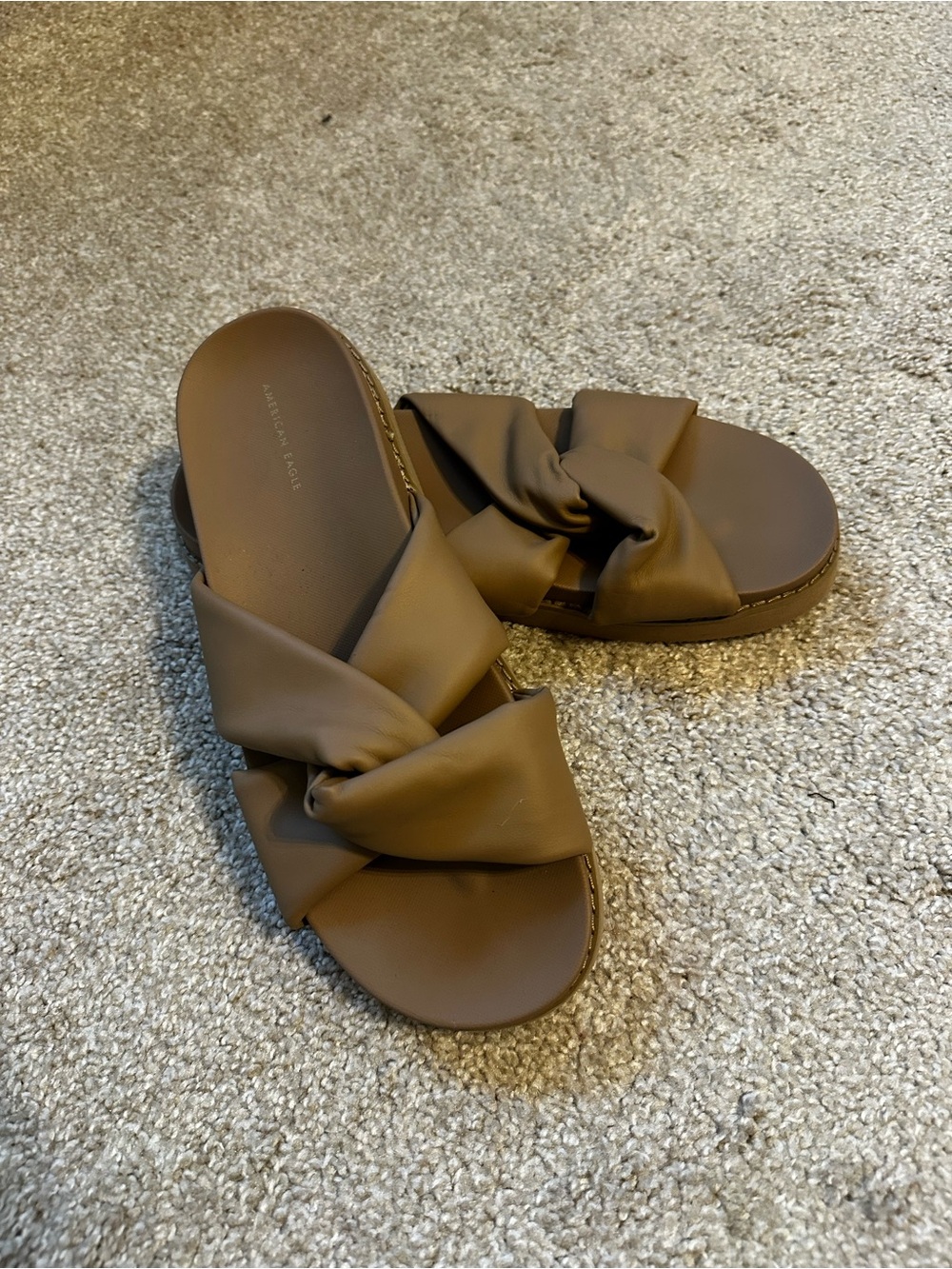 American Eagle Women’s Knotted Slide Sandals - Tan